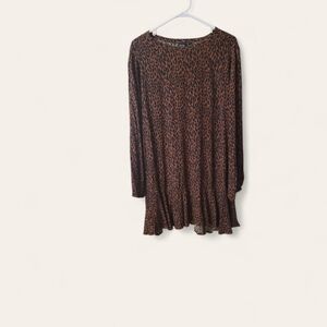 GAP Brown Leopard Print Midi Dress